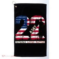 22 A Day Veteran Gift Meaningful Gift 22 A Day Veteran Suicide Gift Golf Towel thumb 0