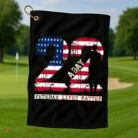 22 A Day Veteran Gift Meaningful Gift 22 A Day Veteran Suicide Gift Golf Towel thumb 1