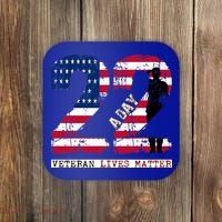 22 A Day Veteran Gift Meaningful Gift 22 A Day Veteran Suicide Gift Coaster thumb 0