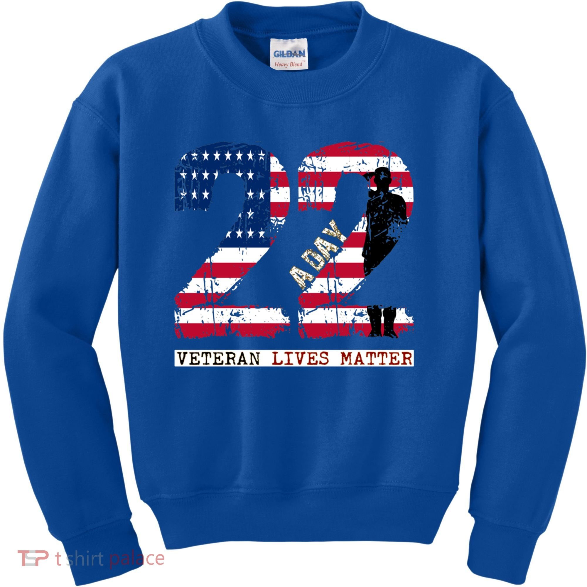 22 A Day Veteran Gift Meaningful Gift 22 A Day Veteran Suicide Gift Kids Sweatshirt