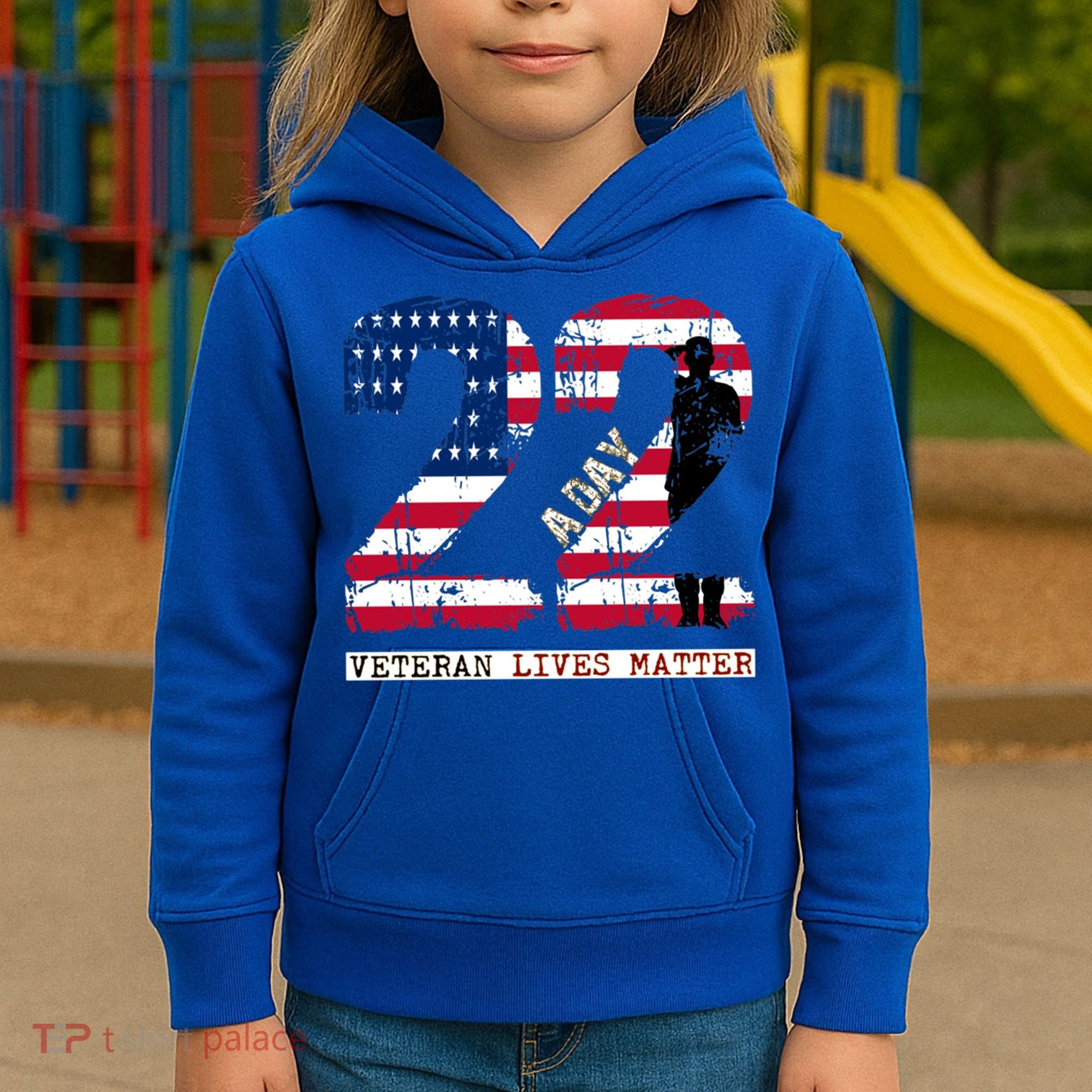 22 A Day Veteran Gift Meaningful Gift 22 A Day Veteran Suicide Gift Kids Hoodie