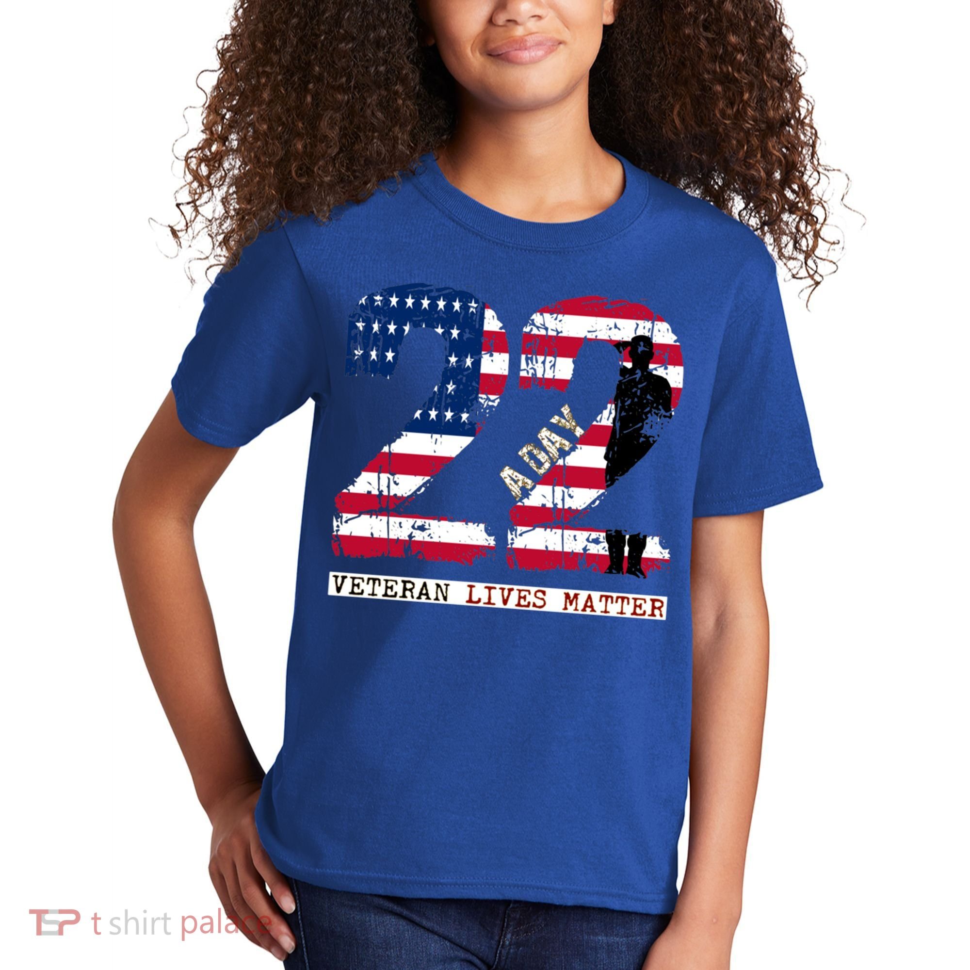 22 A Day Veteran Gift Meaningful Gift 22 A Day Veteran Suicide Gift Kids T-Shirt