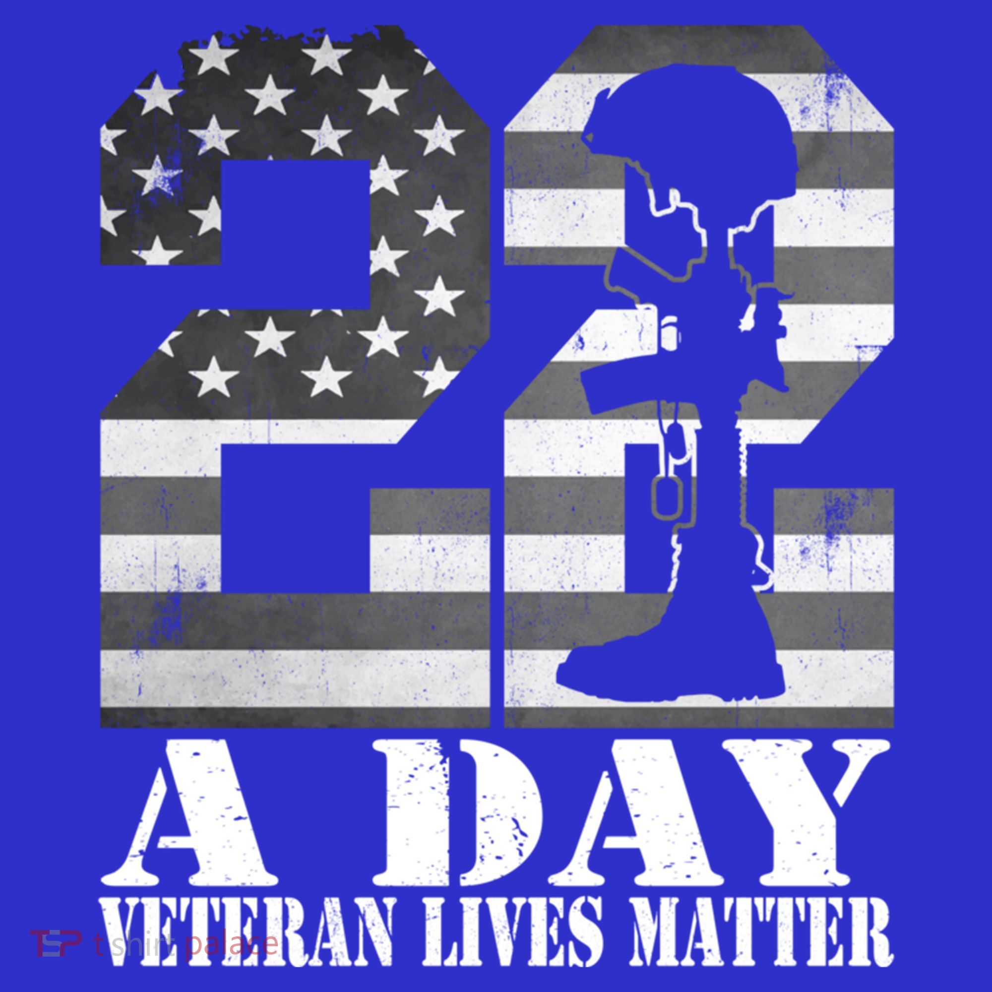 22 A Day Veteran Lives Matter American Flag Military Veteran Great Gift Women's Tank Top