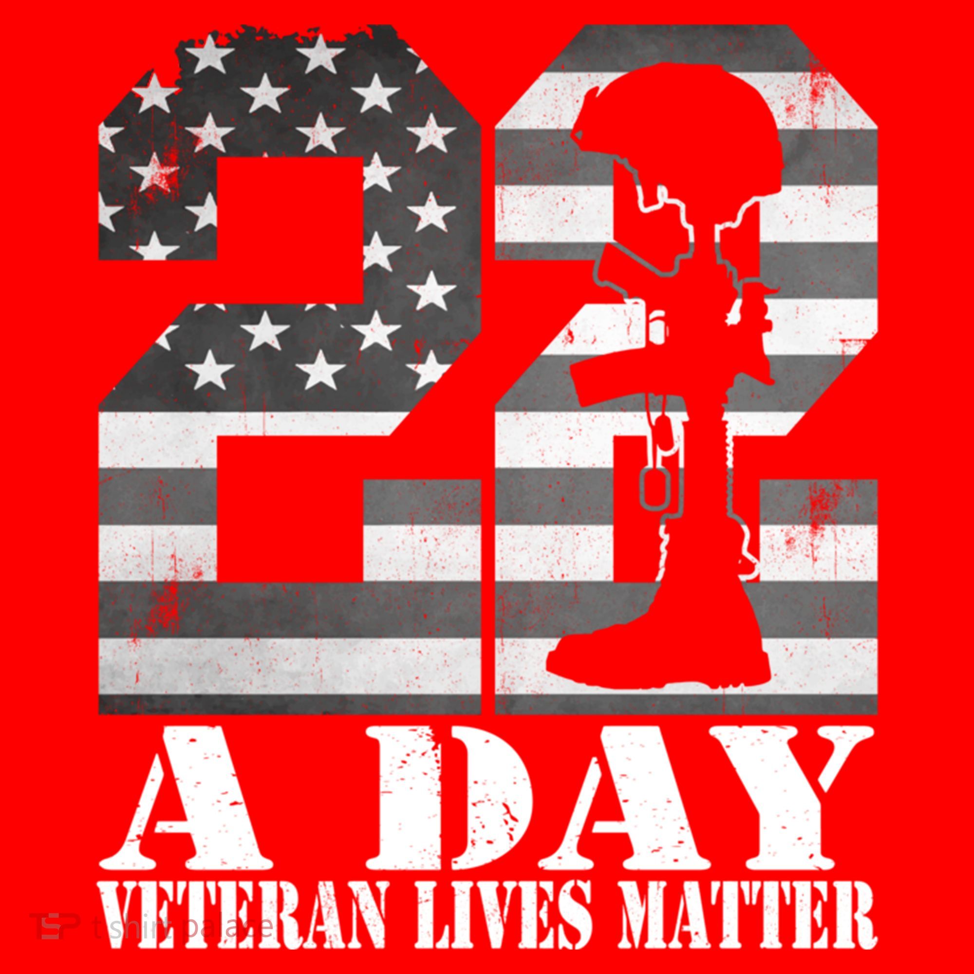 22 A Day Veteran Lives Matter American Flag Military Veteran Great Gift Santa Hat