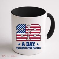 22 A Day Veteran Lives Matter Coffee Mug thumb 1