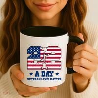 22 A Day Veteran Lives Matter Coffee Mug thumb 3