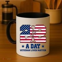 22 A Day Veteran Lives Matter Coffee Mug thumb 4