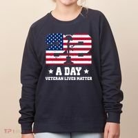 22 A Day Veteran Lives Matter Women's Sweatshirt thumb 0