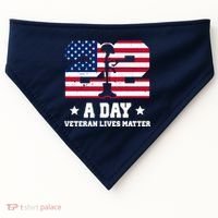 22 A Day Veteran Lives Matter USA-Made Doggie Bandana thumb 0