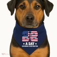 22 A Day Veteran Lives Matter USA-Made Doggie Bandana thumb 1