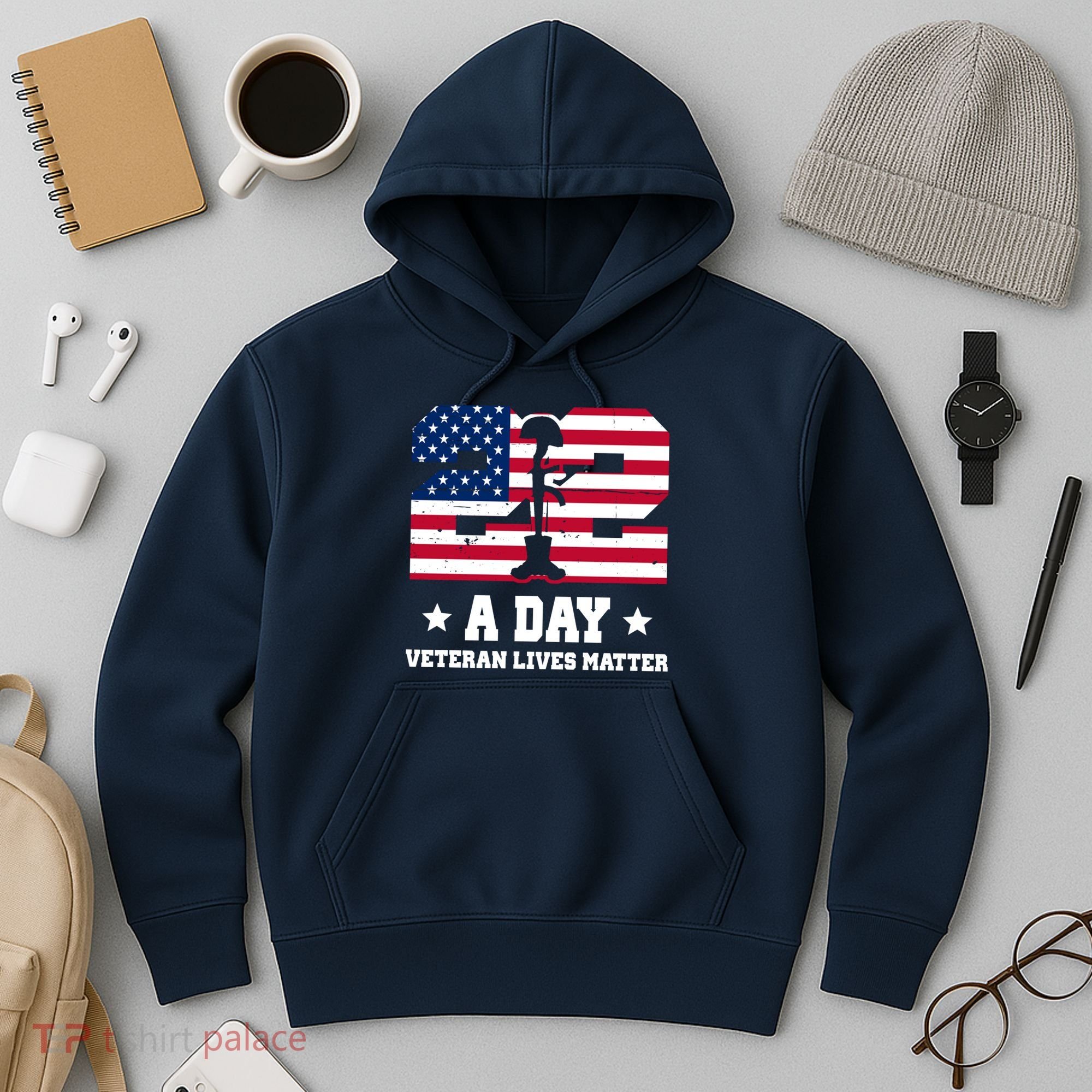 22 A Day Veteran Lives Matter Hoodie
