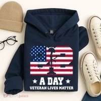 22 A Day Veteran Lives Matter Hoodie thumb 4