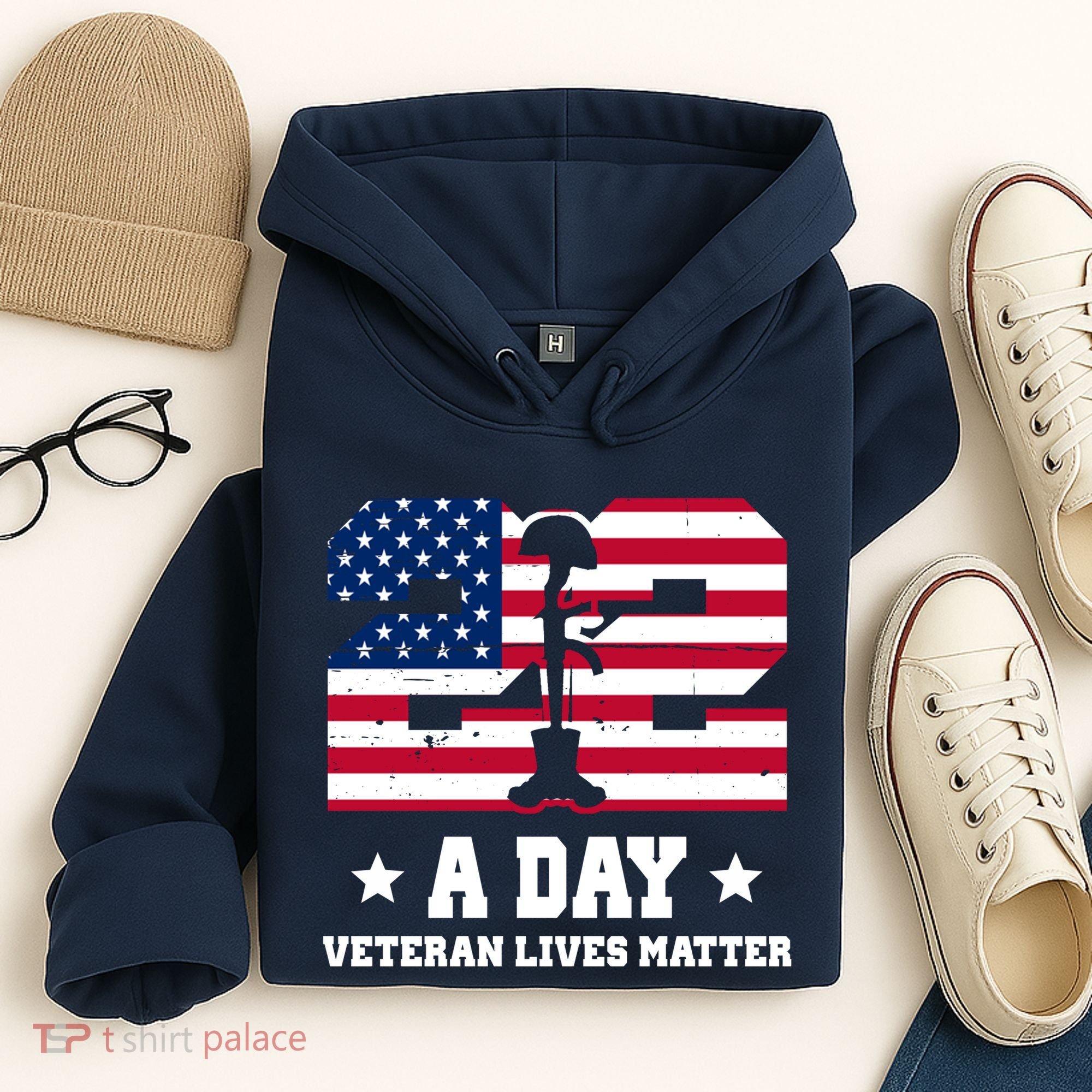 22 A Day Veteran Lives Matter Hoodie