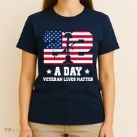22 A Day Veteran Lives Matter T-Shirt thumb 4