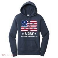 22 A Day Veteran Lives Matter Women's Hoodie thumb 0