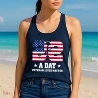 22 A Day Veteran Lives Matter Women's Tank Top thumb 2