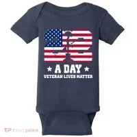22 A Day Veteran Lives Matter Baby Bodysuit thumb 0
