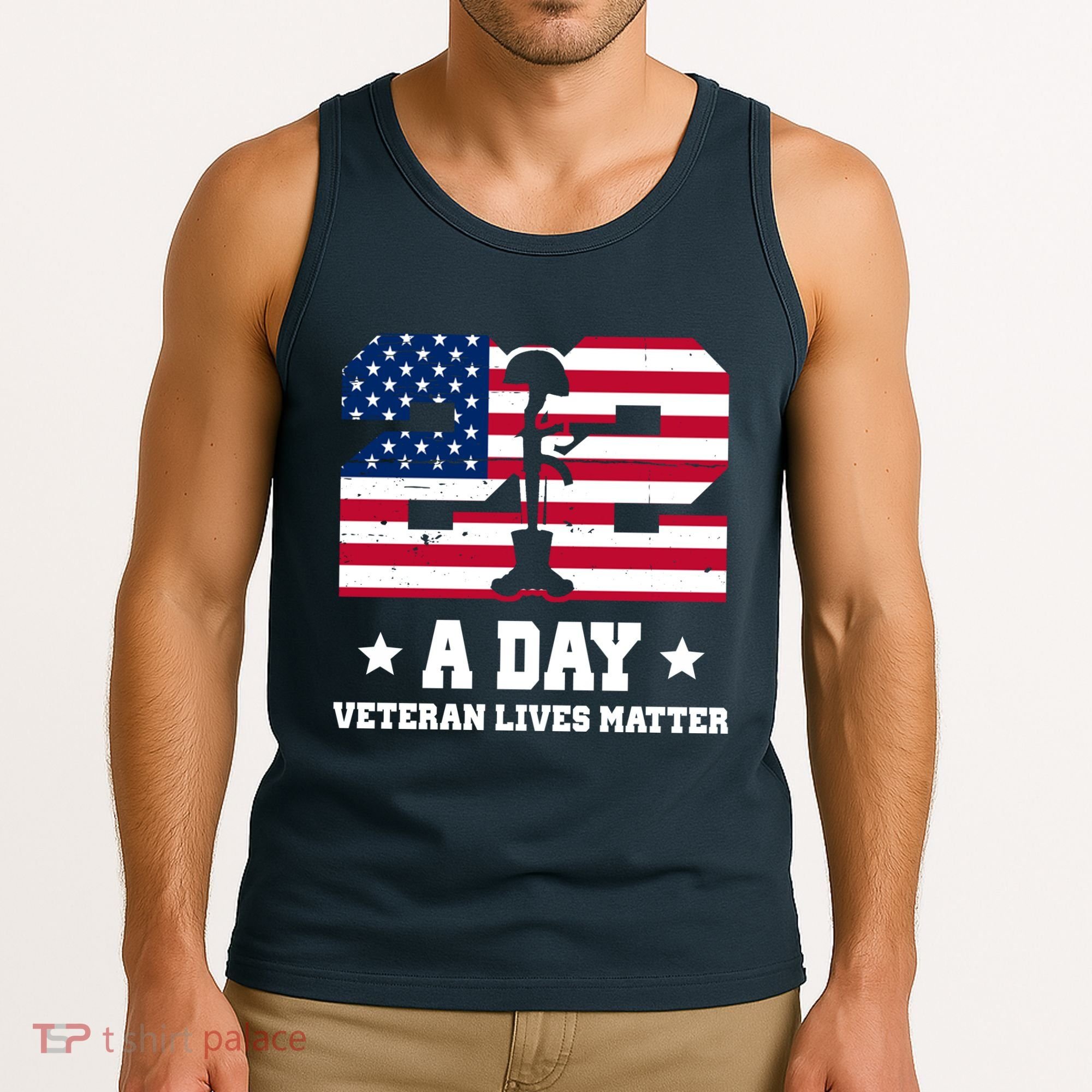 22 A Day Veteran Lives Matter Tank Top