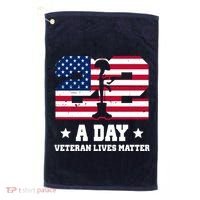 22 A Day Veteran Lives Matter Golf Towel thumb 0