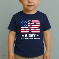 22 A Day Veteran Lives Matter Toddler T-Shirt thumb 2