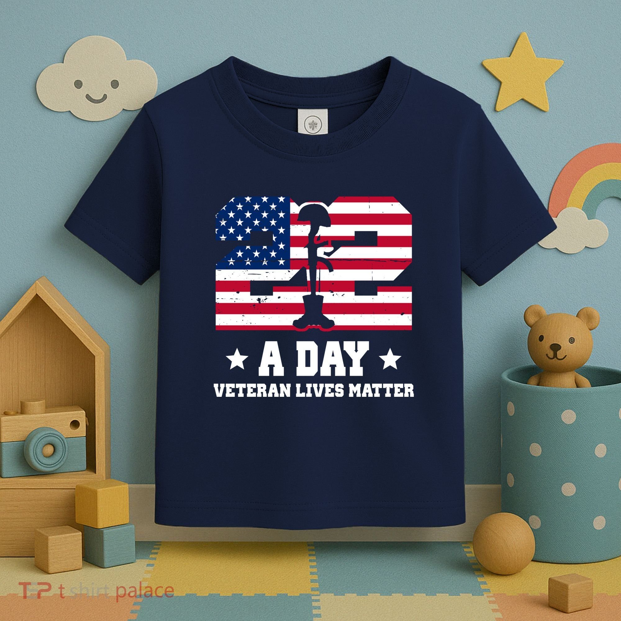 22 A Day Veteran Lives Matter Toddler T-Shirt