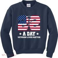 22 A Day Veteran Lives Matter Kids Sweatshirt thumb 0