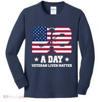 22 A Day Veteran Lives Matter Kids Long Sleeve Shirt thumb 0
