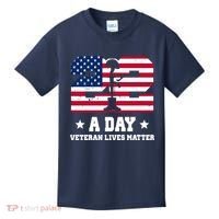22 A Day Veteran Lives Matter Kids T-Shirt thumb 0