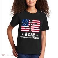 22 A Day Veteran Lives Matter Kids T-Shirt thumb 2