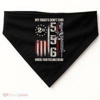 2nd Amendment Feelings America USA Patriotic Funny USA-Made Doggie Bandana thumb 0