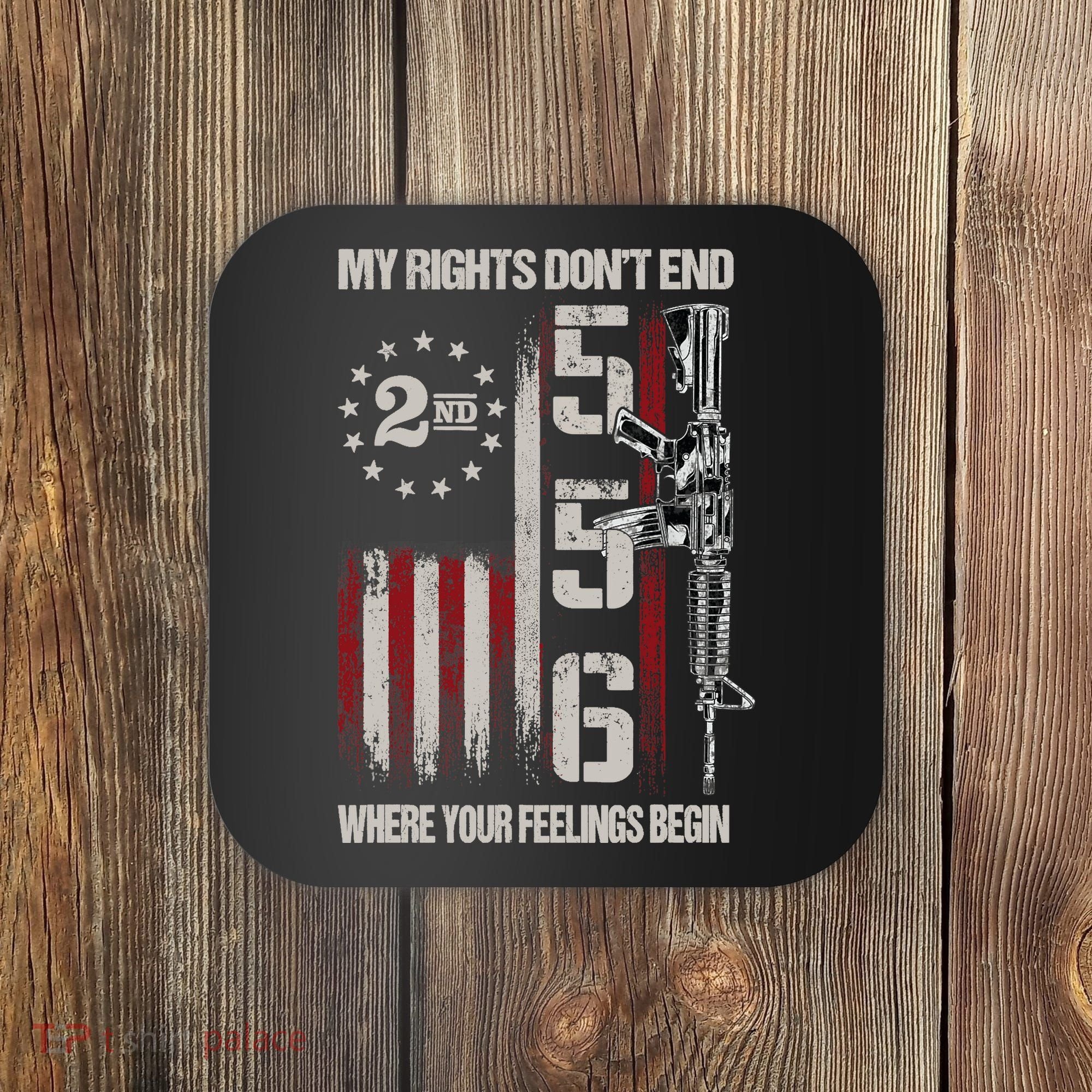 2nd Amendment Feelings America USA Patriotic Funny Coaster