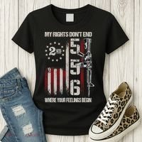 2nd Amendment Feelings America USA Patriotic Funny Women's T-Shirt thumb 3