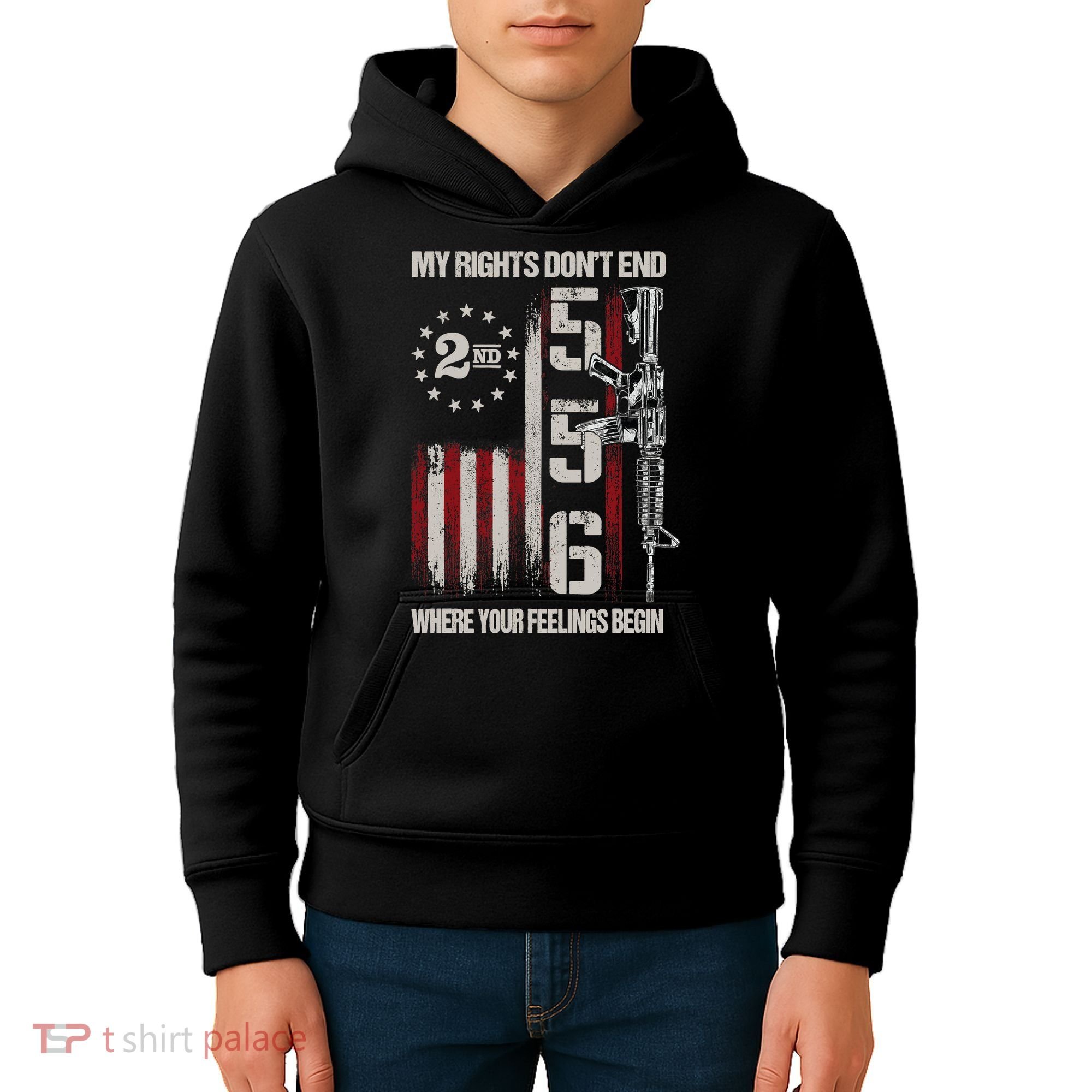 2nd Amendment Feelings America USA Patriotic Funny Kids Hoodie
