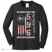 2nd Amendment Feelings America USA Patriotic Funny Kids Long Sleeve Shirt thumb 0