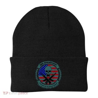 2nd Amendment Front And Back Design Beanie back