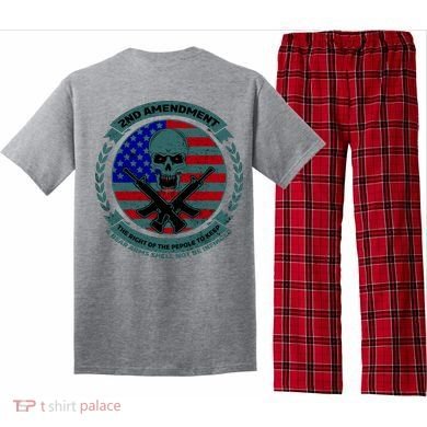 2nd Amendment Front And Back Design Pajama Set back