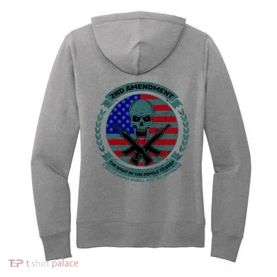 2nd Amendment Front And Back Design Women's Hoodie back
