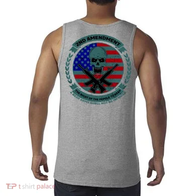 2nd Amendment Front And Back Design Tank Top back