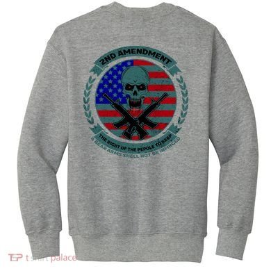 2nd Amendment Front And Back Design Kids Sweatshirt back
