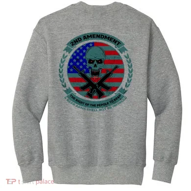 2nd Amendment Front And Back Design Kids Sweatshirt back