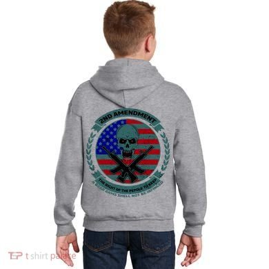 2nd Amendment Front And Back Design Kids Hoodie back