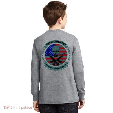 2nd Amendment Front And Back Design Kids Long Sleeve Shirt back