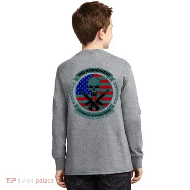 2nd Amendment Front And Back Design Kids Long Sleeve Shirt back