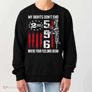 2nd Amendment Feelings America USA Patriotic Funny On Back Women's Sweatshirt