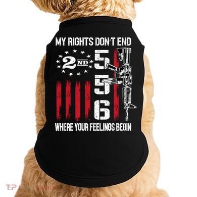 2nd Amendment Feelings America USA Patriotic Funny On Back Doggie Tank