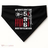 2nd Amendment Feelings America USA Patriotic Funny On Back USA-Made Doggie Bandana thumb 0