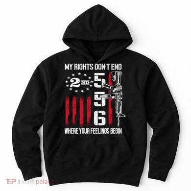2nd Amendment Feelings America USA Patriotic Funny On Back Hoodie