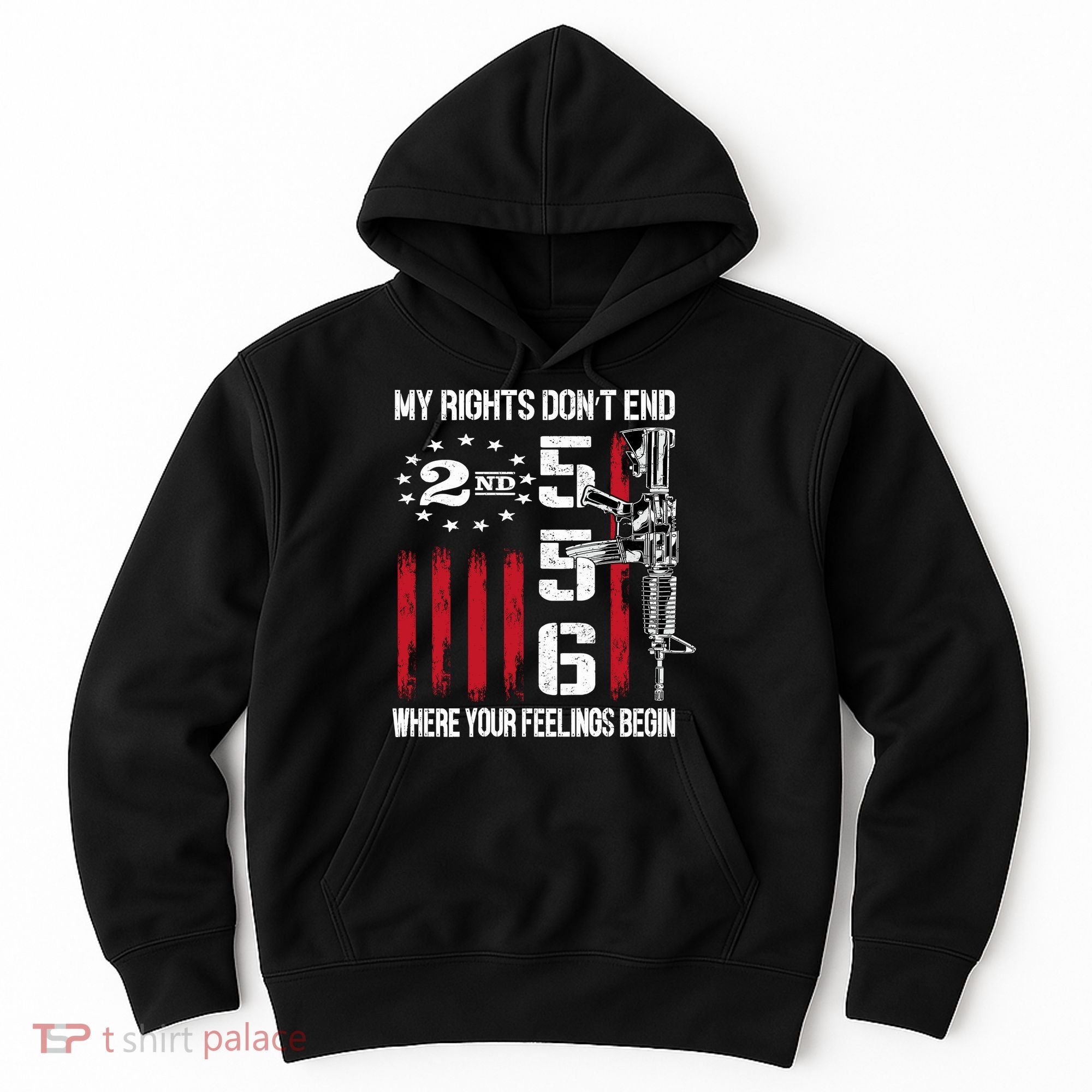 2nd Amendment Feelings America USA Patriotic Funny On Back Hoodie
