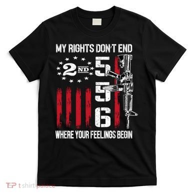 2nd Amendment Feelings America USA Patriotic Funny On Back T-Shirt