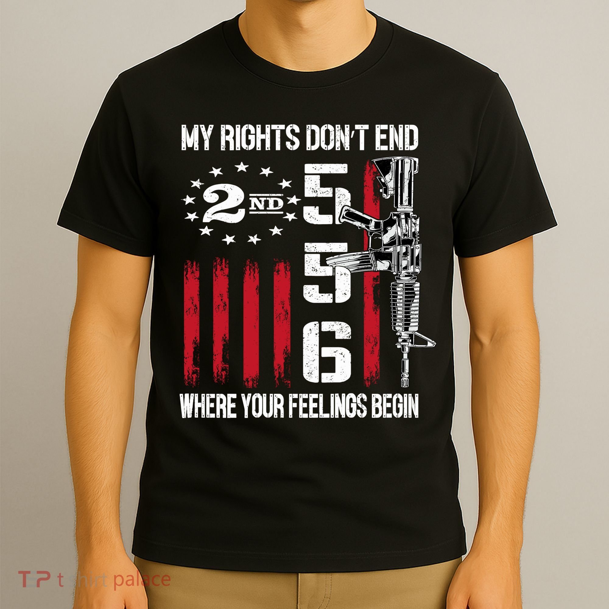 2nd Amendment Feelings America USA Patriotic Funny On Back T-Shirt